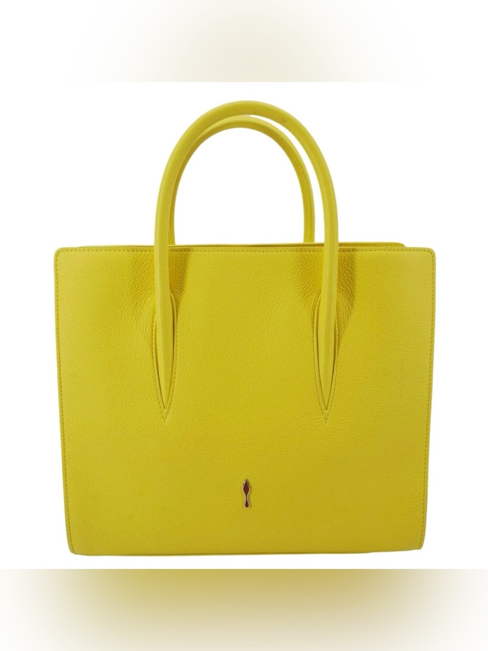 CHRISTIAN LOUBOUTIN Paloma Medium Leather Tote Bag Yellow